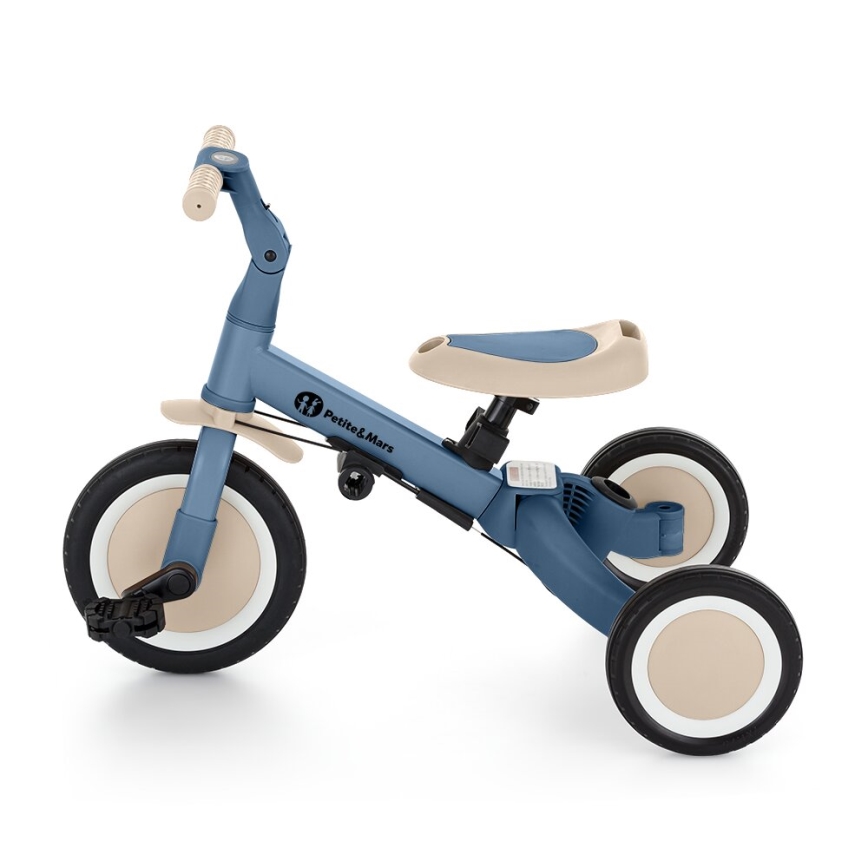 PETITE&MARS - Triciclo infantil 5en1 TURBO Ocean Blue