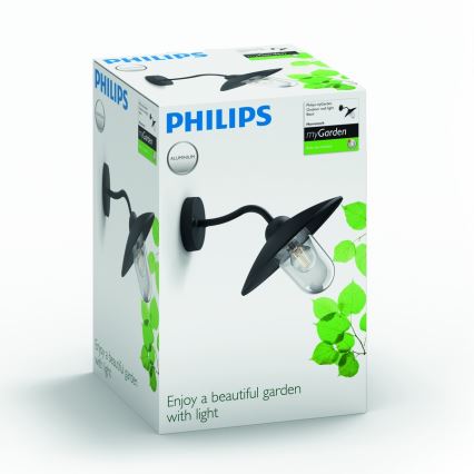 Philips 01643/30/PN - Aplique exterior HAMMOCK 1xE27/60W/230V IP44