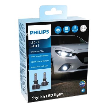 Philips 11258U3022X2 - SET 2x Bombilla LED para coche Ultinon Pro3022 H1 P14,5s/20W/12/24V 6000K