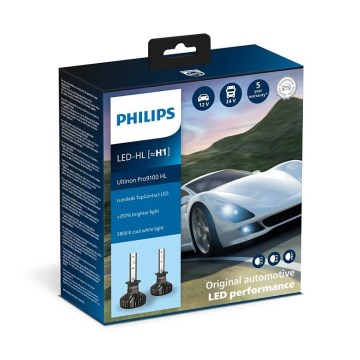 Philips 11258U91X2 - SET 2xLED Bombilla para coche Ultinon Pro9100 H1 P14,5s/13,2W/12/24V 5800K