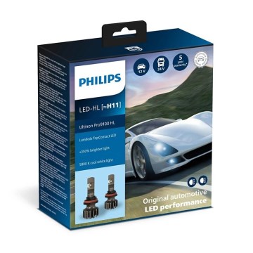 Philips 11362U91X2 - SET 2x LED Bombilla para coche Ultinon 9100 H11 PGJ19-2/13,2W/12/24V 5800K