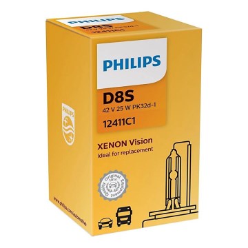 Philips 12411C1 - Bombilla de xenón para coche Xenon Vision D8S PK32d-1/25W/42V 4500K