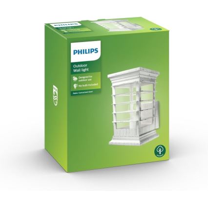 Philips 15280/18/PN - Aplique de exterior PATIO 1xE27/60W/230V IP44