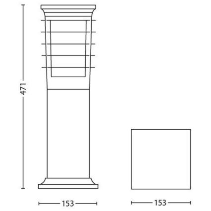 Philips 15282/54/PN - LED Lámpara de exterior MYGARDEN PATIO 1xE27/60W/230V IP44