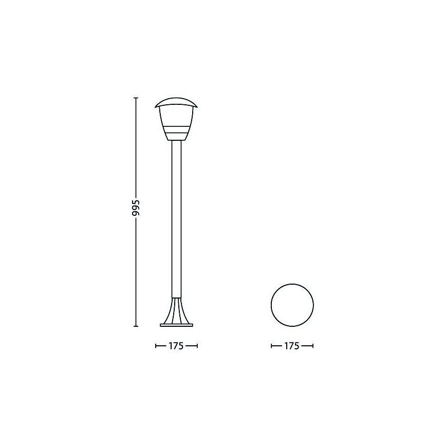 Philips - Lámpara exterior 1xE27/60W/230V IP44