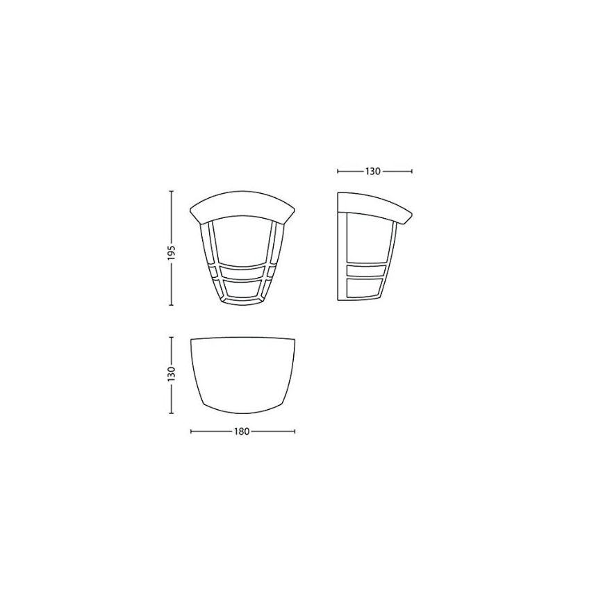 Philips - Aplique exterior E27/60W/230V