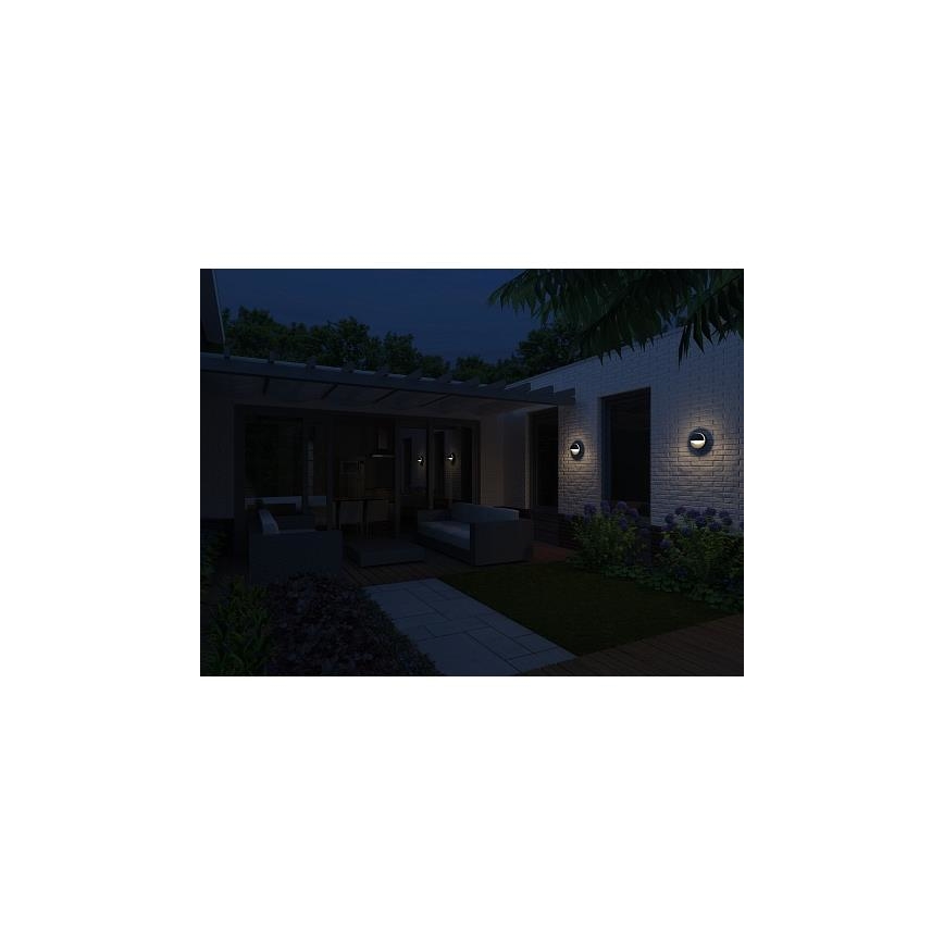 Philips - Aplique exterior 1xE27/12W/230V IP44