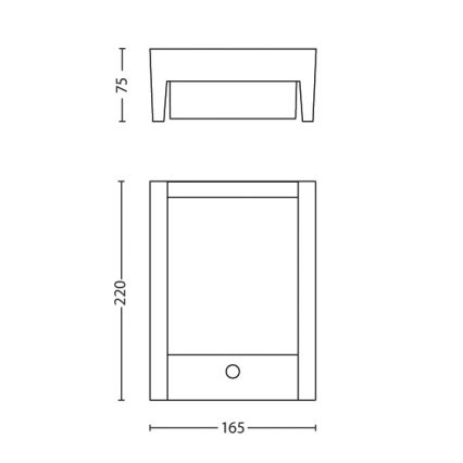 Philips - LED Aplique para exterior con sensor LED/6W 2700K IP44