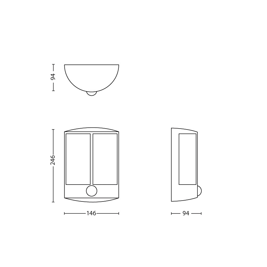 Philips - Lámpara LED exterior con sensor LED/6W IP44