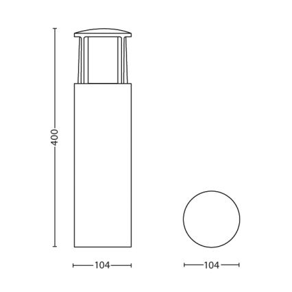 Philips - LED Lámpara exterior 1xLED/6W/230V IP44