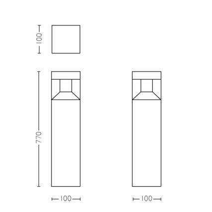 Philips - Lámpara LED de columna para exteriores LED/8W IP44