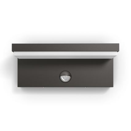 Philips 16484/93/P3 - Aplique LED exterior con sensor BUSTAN 2xLED/4,5W
