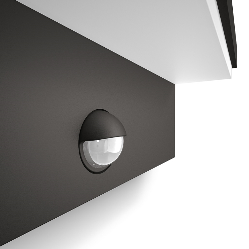 Philips 16484/93/P3 - Aplique LED exterior con sensor BUSTAN 2xLED/4,5W