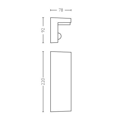 Philips 16484/93/P3 - Aplique LED exterior con sensor BUSTAN 2xLED/4,5W
