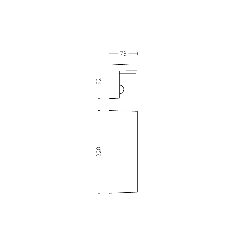 Philips 16484/93/P3 - Aplique LED exterior con sensor BUSTAN 2xLED/4,5W