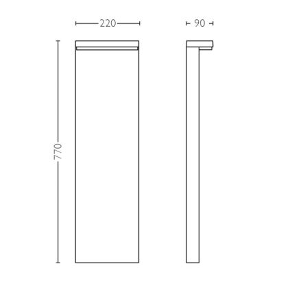 Philips 16486/93/P0 - Baliza LED exterior MYGARDEN BUSTAN 2xLED/4,5W