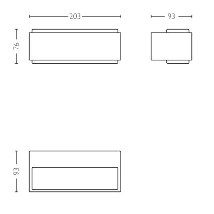 Philips - Aplique regulable exterior 2xLED/4,5W IP44