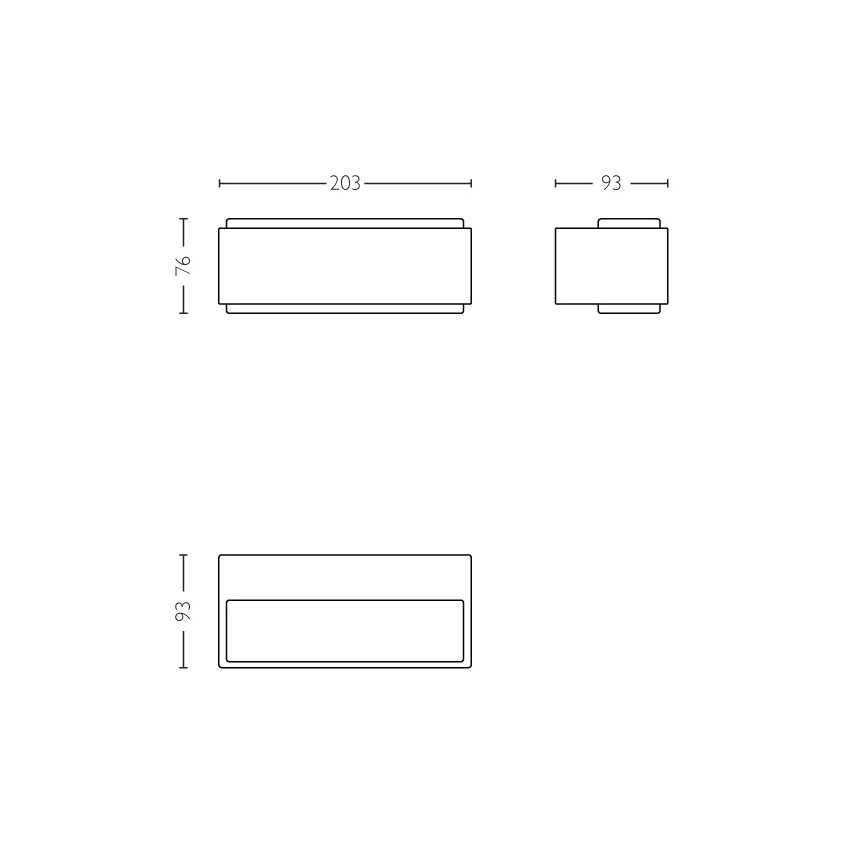 Philips - Aplique regulable exterior 2xLED/4,5W IP44