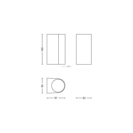Philips 17102/86/16 - Aplique exterior MYGARDEN NIGHTINGALE 2xGU10/35W