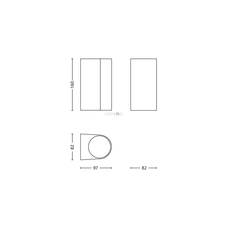 Philips 17102/86/16 - Aplique exterior MYGARDEN NIGHTINGALE 2xGU10/35W