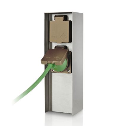 Philips 17108/47/16 - Columna de enchufe para exterior MYGARDEN ROCK 230V IP44 SCHUKO