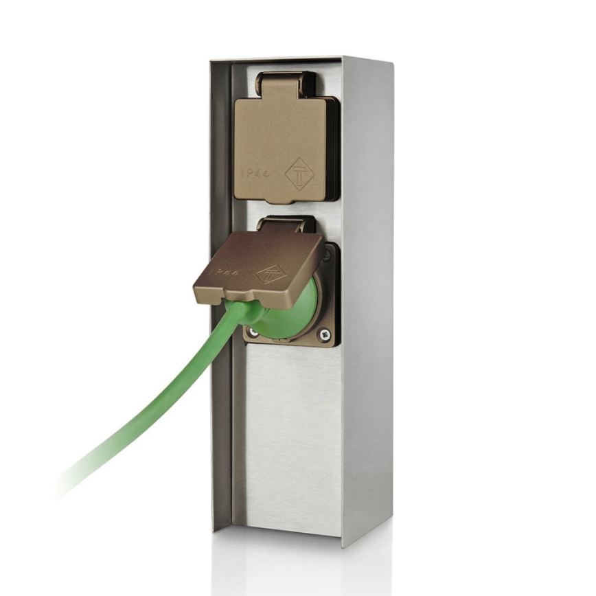 Philips 17108/47/16 - Columna de enchufe para exterior MYGARDEN ROCK 230V IP44 SCHUKO
