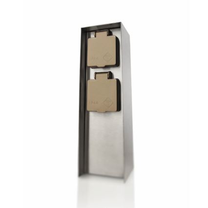 Philips 17108/47/16 - Columna de enchufe para exterior MYGARDEN ROCK 230V IP44 SCHUKO