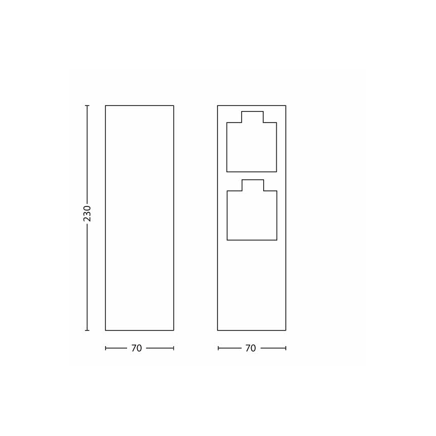 Philips 17108/47/16 - Columna de enchufe para exterior MYGARDEN ROCK 230V IP44 SCHUKO