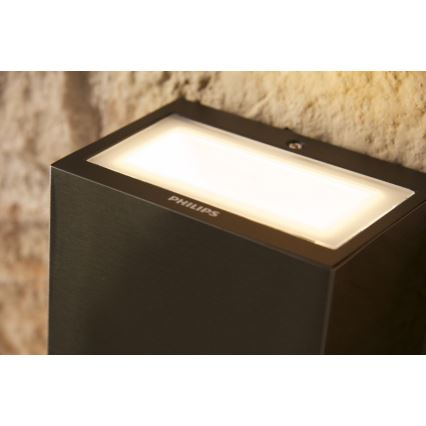 Philips 17209/47/16 - Aplique exterior FLAGSTONE 3xLED/1W/230V IP44