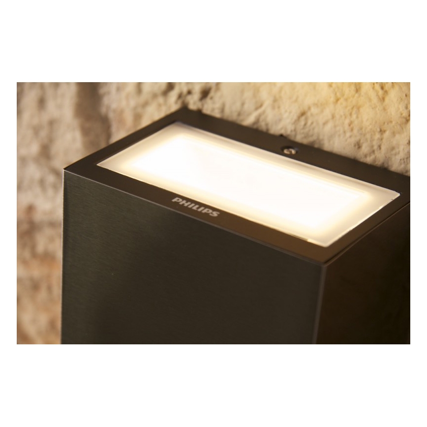 Philips 17209/47/16 - Aplique exterior FLAGSTONE 3xLED/1W/230V IP44