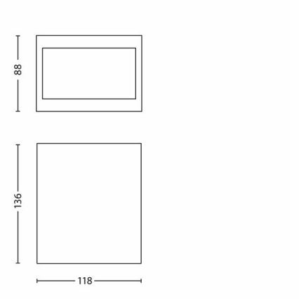 Philips 17209/47/16 - Aplique exterior FLAGSTONE 3xLED/1W/230V IP44
