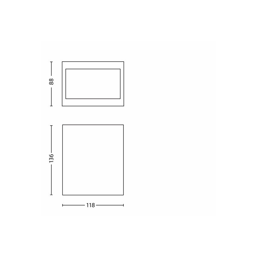 Philips 17209/47/16 - Aplique exterior FLAGSTONE 3xLED/1W/230V IP44