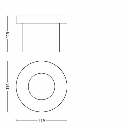 Philips - Iluminación LED empotrable de suelo 1xLED/3W/230V