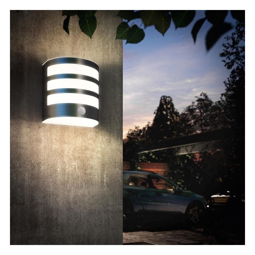 Philips - Aplique LED exterior con sensor 1xLED/3W IP44
