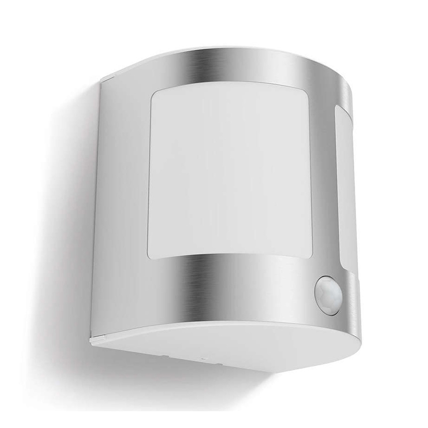 Philips 17316/47/16 - Aplique LED exterior con sensor PARROT 1xLED/3,5W