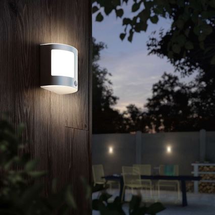 Philips 17316/47/16 - Aplique LED exterior con sensor PARROT 1xLED/3,5W