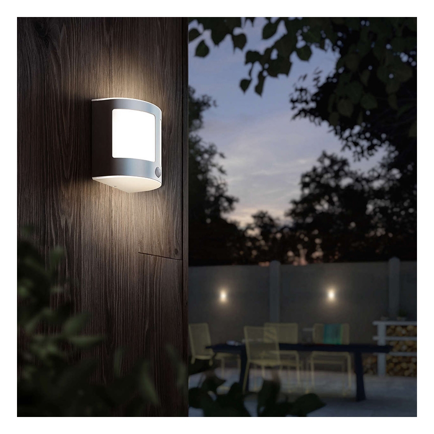 Philips 17316/47/16 - Aplique LED exterior con sensor PARROT 1xLED/3,5W