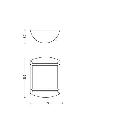 Philips - Aplique exterior 1xLED/6W/230V IP44