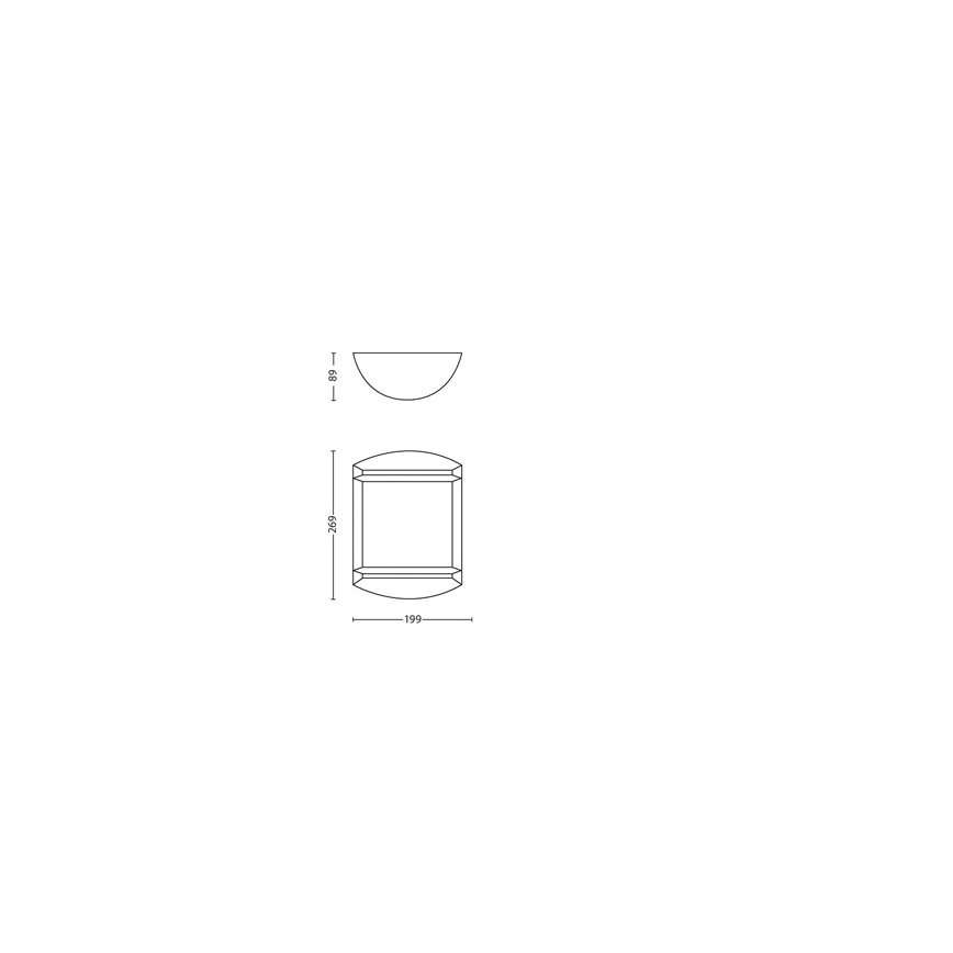 Philips - Aplique exterior 1xLED/6W/230V IP44