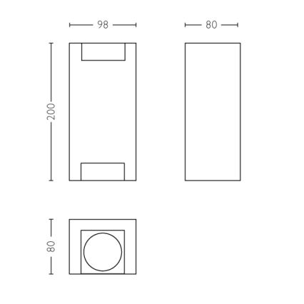 Philips - Aplique exterior 2xGU10/5W IP44