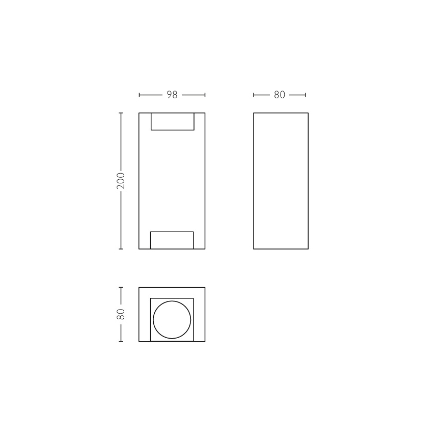Philips - Aplique exterior 2xGU10/5W IP44