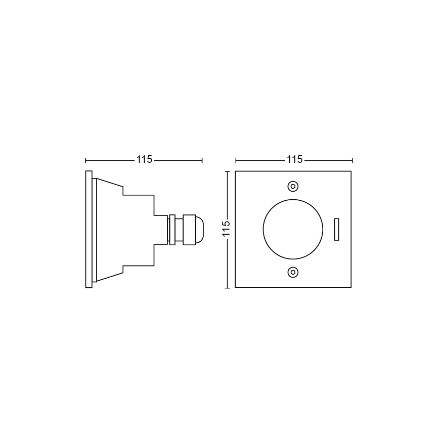 Philips - Luminaria LED empotrable de suelo LED/3W