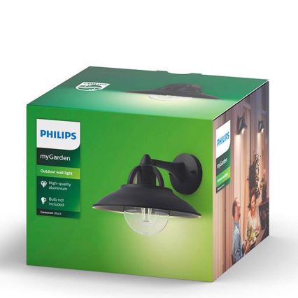 Philips 17381/30/PN - Aplique de exterior COMORANT 1xE27/42W/230V IP44