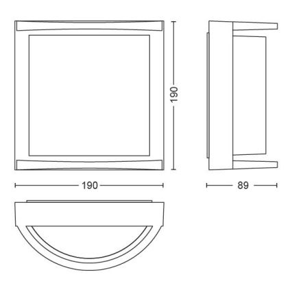 Philips - Aplique LED exterior LED/12W IP44