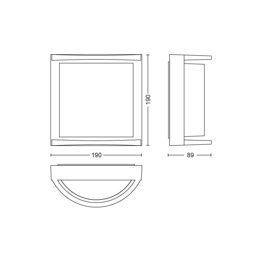 Philips - Aplique LED exterior LED/12W IP44