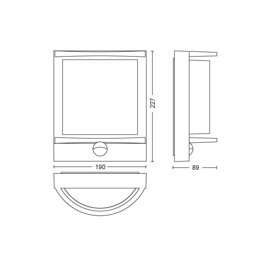 Philips - Aplique LED exterior LED/12W IP44