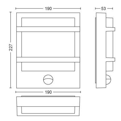 Philips - Aplique LED de exterior LED/12W IP44