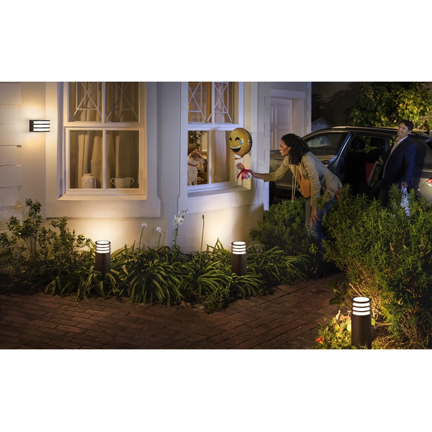Philips 17401/93/P0 - Aplique LED exterior HUE LUCCA 1xE27/9,5W/230V