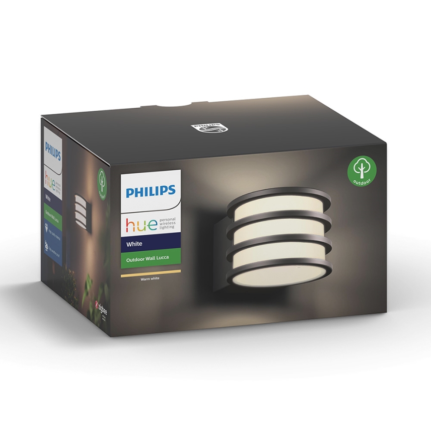 Philips 17401/93/P0 - Aplique LED exterior HUE LUCCA 1xE27/9,5W/230V