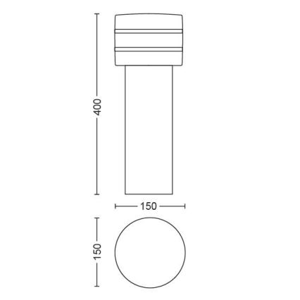 Philips - Lámpara LED regulable exterior Hue TUAR 1xE27/9,5W/230V IP44